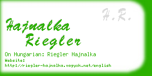 hajnalka riegler business card